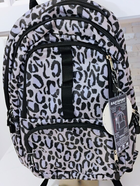 Eastport Handbags - NWT Eastsport Laptop Backpack - Purple, Black, Gray Leopard Print